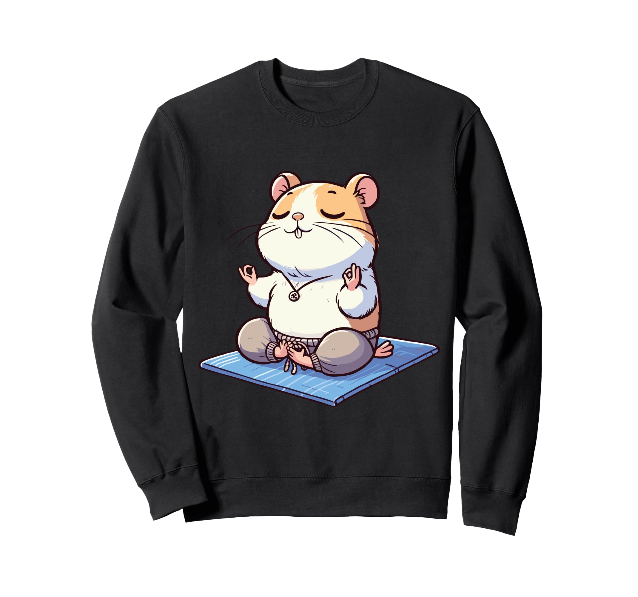 Meditation Hamster Yoga Pose Relaxing Sweatshirt - Novelty Apparel Unisex - T-Shirt, Sweatshirt, Hoodie