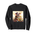 Book Nerd Elephant Reading Book Sweatshirt - Minimalist Print Men Women - T-Shirt, Sweatshirt, Hoodie
