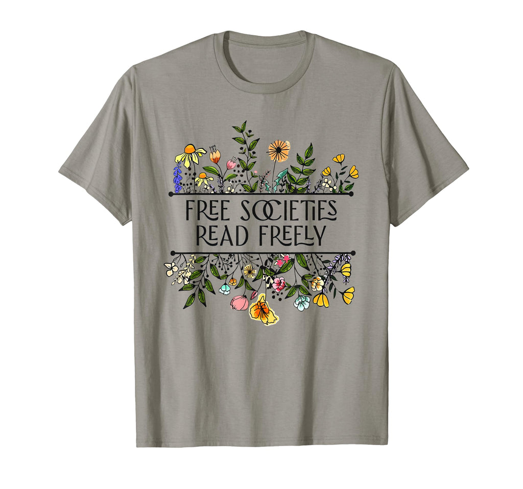 Free Societies Read Freely Bookworm T-Shirt - Unique Graphic Men Women - T-Shirt, Sweatshirt, Hoodie