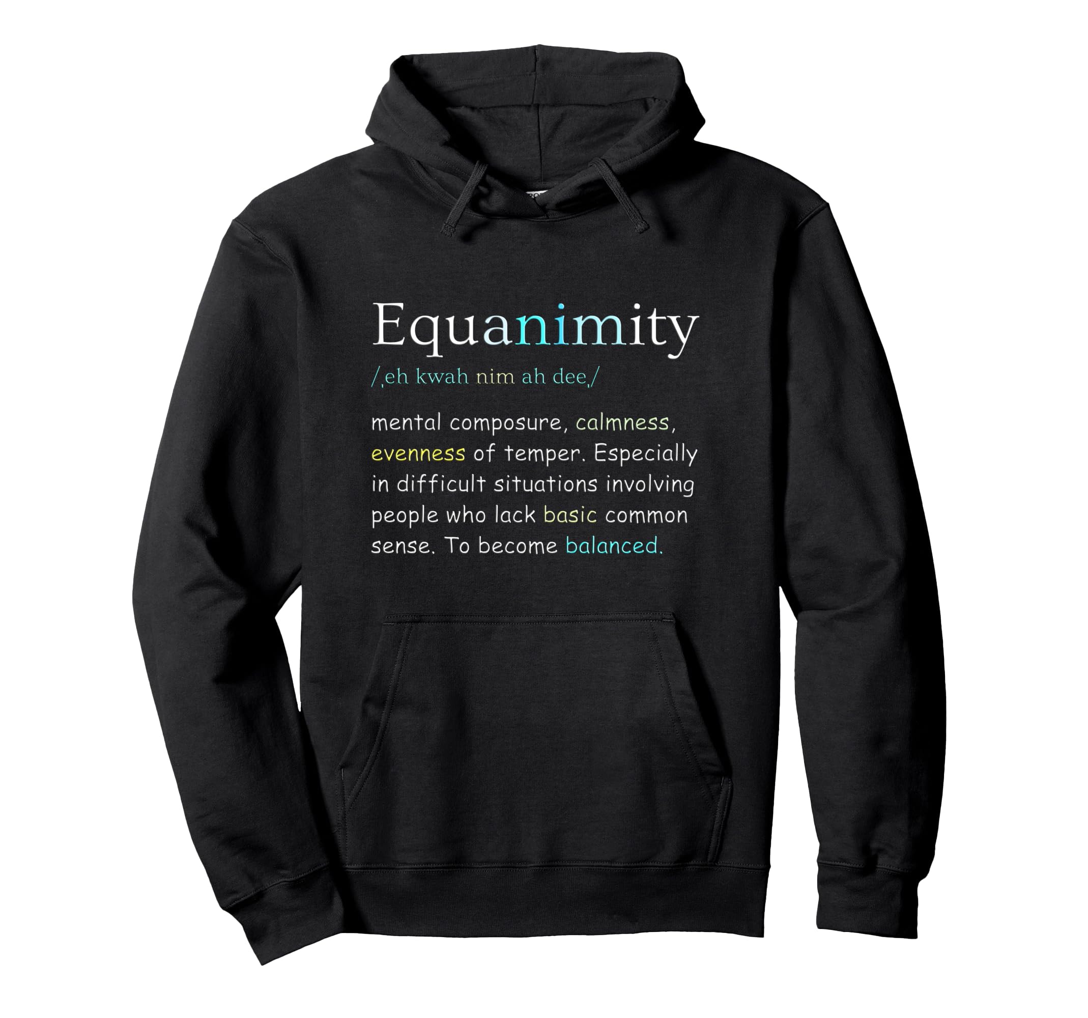 Self Care Self Love Equanimity Hoodie - Fun Novelty Design Men Women - T-Shirt, Sweatshirt, Hoodie