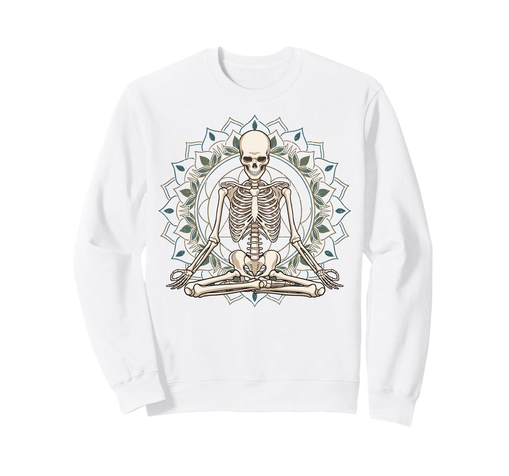 Yoga Meditation Lotus Pose Skeleton Sweatshirt - Streetwear Style Unisex - T-Shirt, Sweatshirt, Hoodie