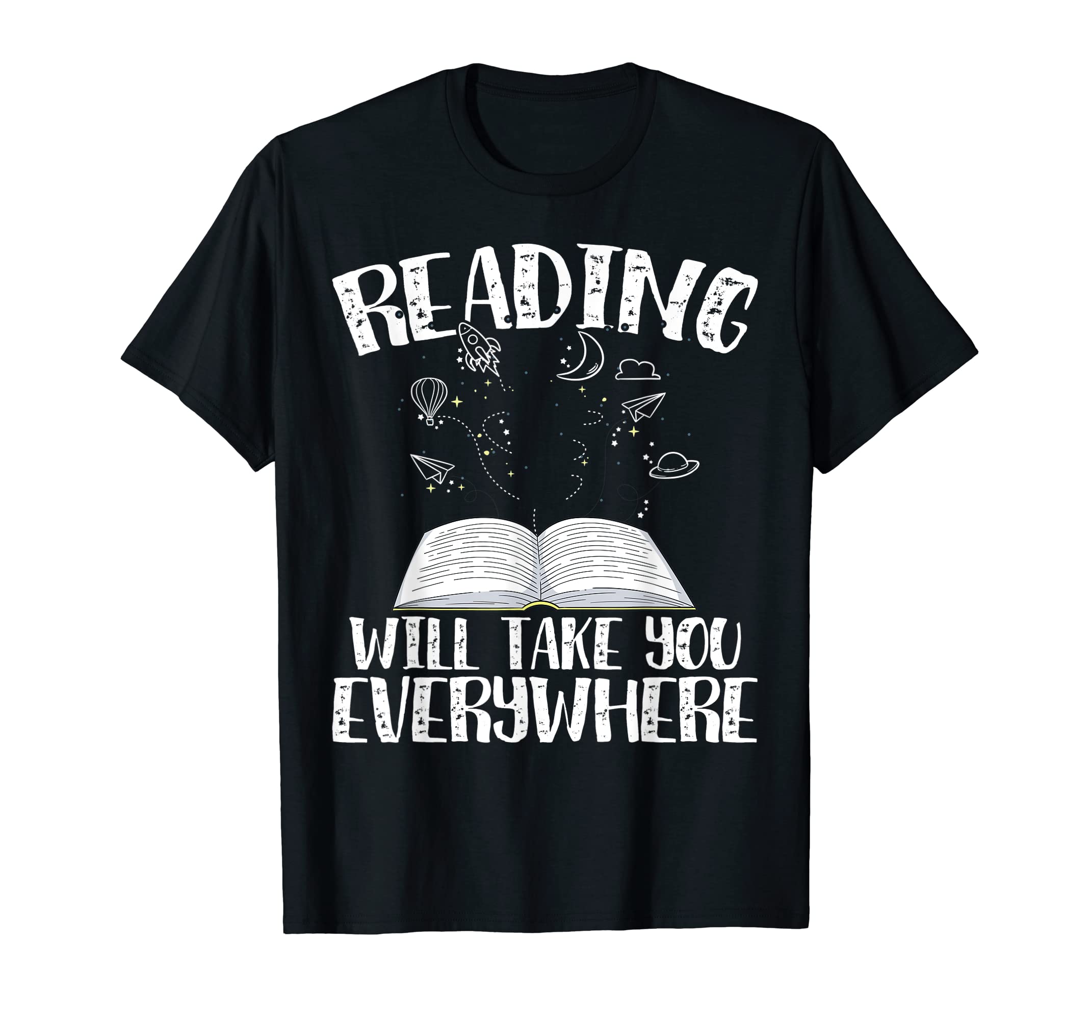 Reading Will Take You Everywhere T-Shirt - Aesthetic Graphic for Adults - T-Shirt, Sweatshirt, Hoodie
