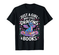Just Who Loves Dragons And Books T-Shirt - Minimalist Print for Adults - T-Shirt, Sweatshirt, Hoodie