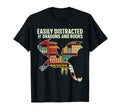 Easily Distracted Dragons And Books T-Shirt - Aesthetic Graphic for Adults - T-Shirt, Sweatshirt, Hoodie