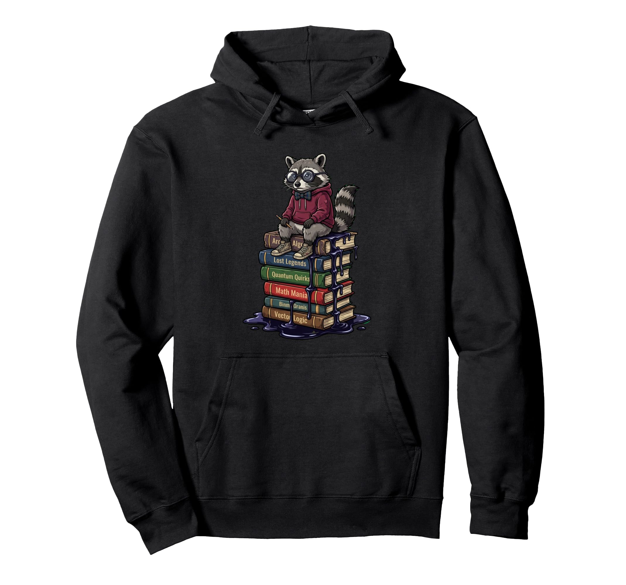 Math Nerd Raccoon Quantum Physics Hoodie - Minimalist Print Men Women - T-Shirt, Sweatshirt, Hoodie