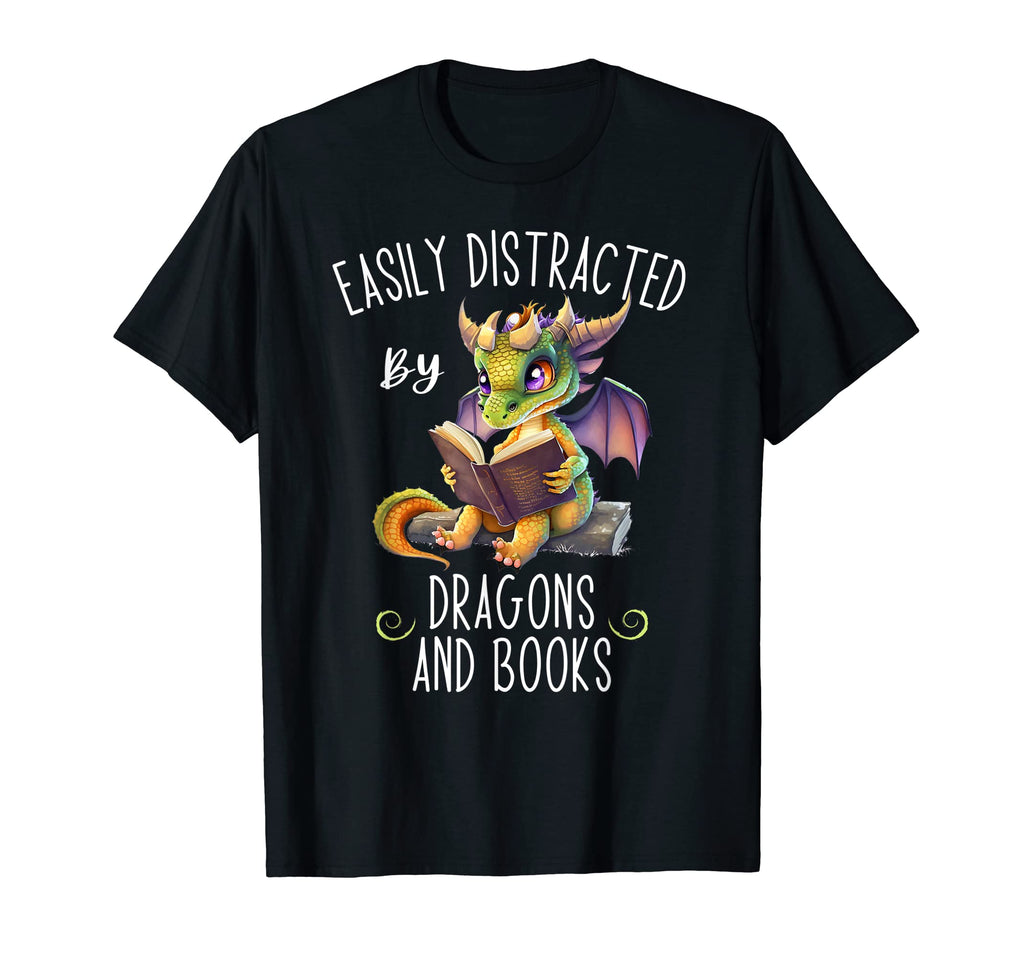 Easily Distracted Dragons And T-Shirt - Fun Novelty Design for Adults - T-Shirt, Sweatshirt, Hoodie