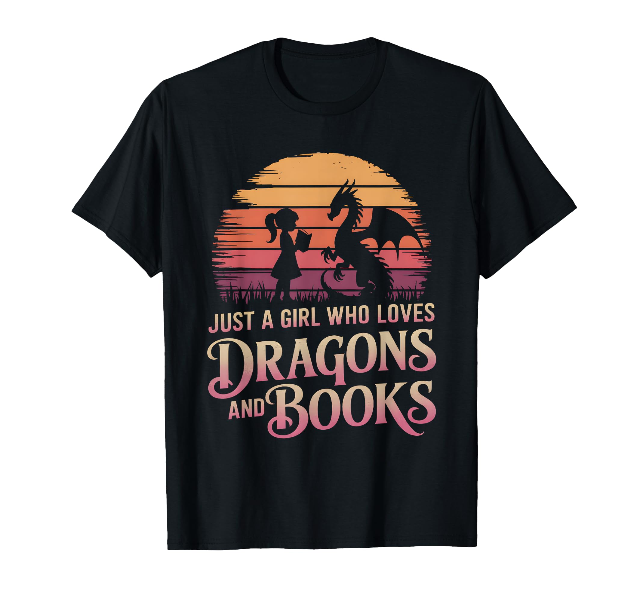 Just Who Loves Dragons And Books T-Shirt - Custom Art Print Unisex - T-Shirt, Sweatshirt, Hoodie