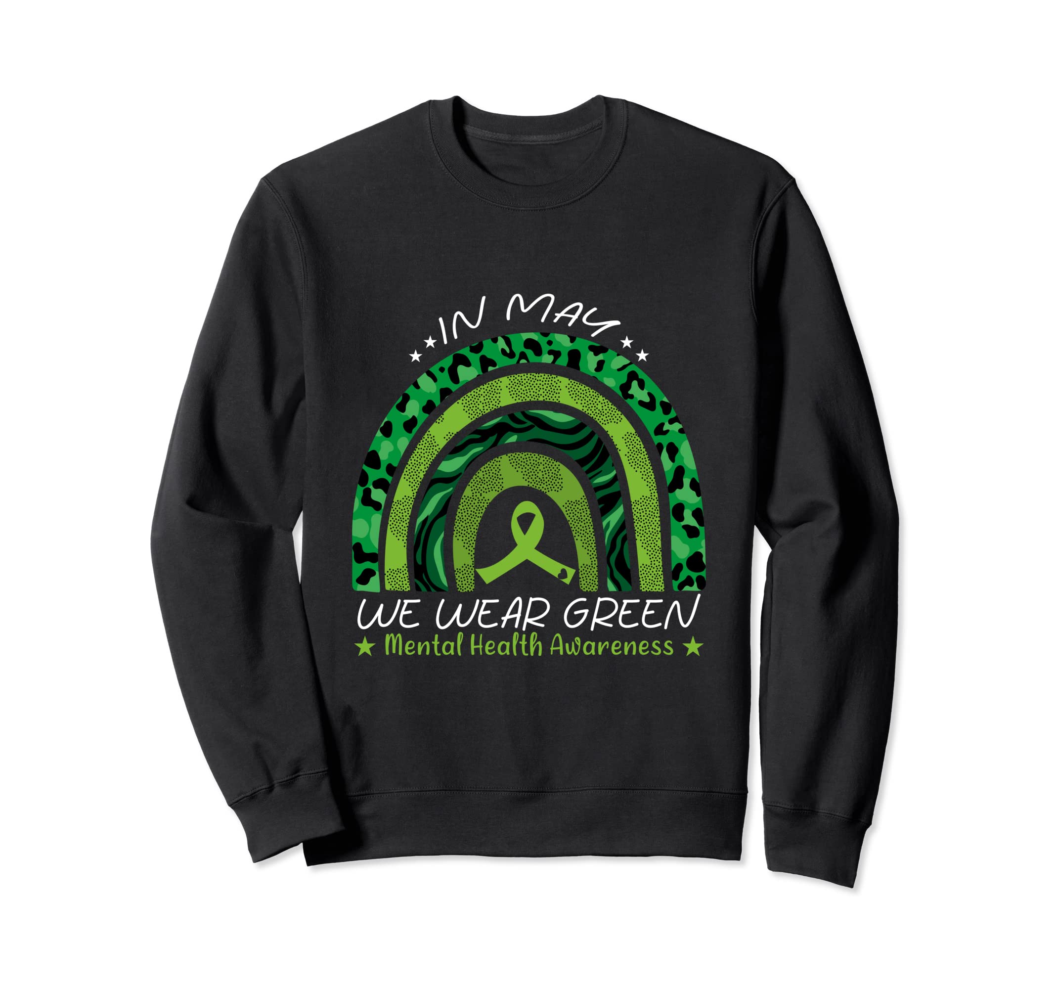Rainbow May We Wear Green Ribbon Sweatshirt - Casual Everyday Wear Unisex - T-Shirt, Sweatshirt, Hoodie