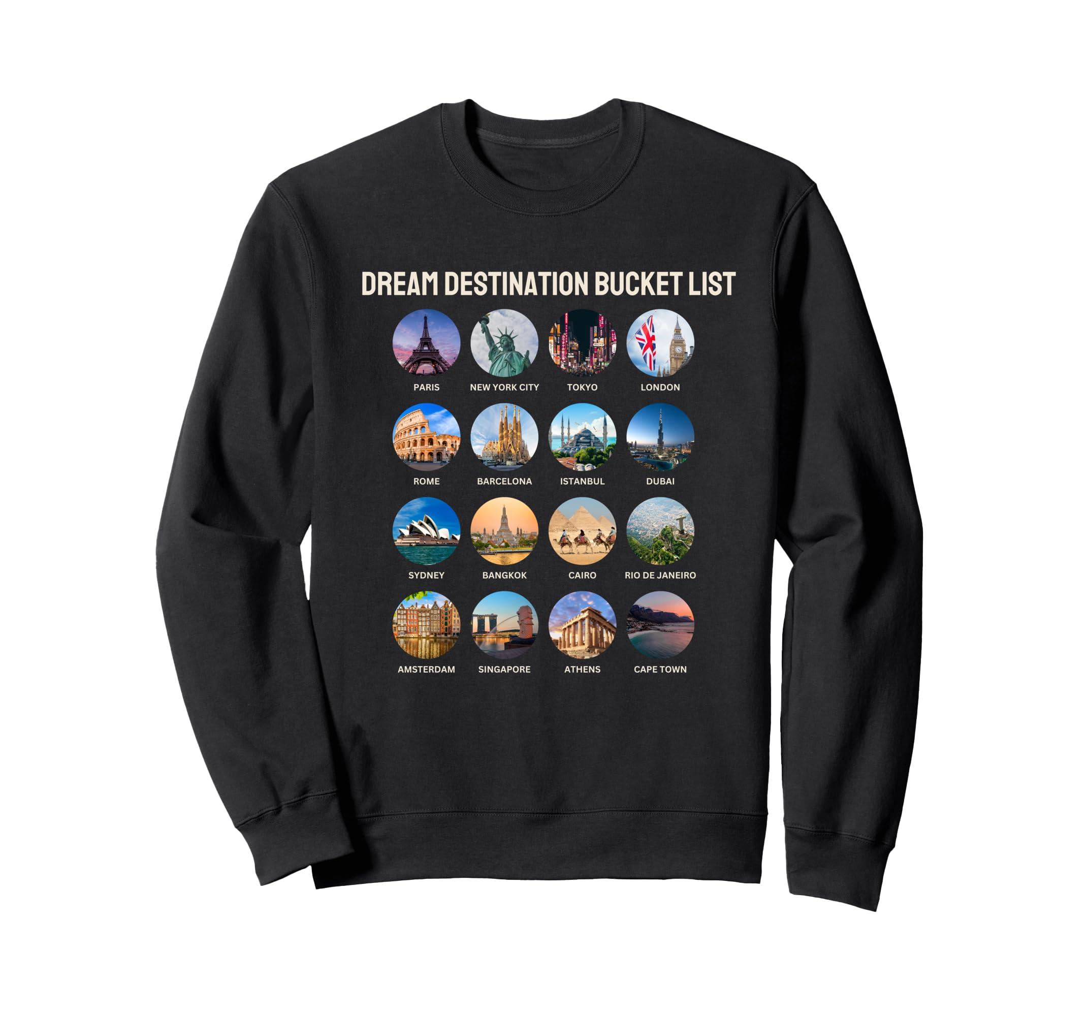Checklist Dream Destination Sweatshirt - Casual Everyday Wear for Adults - T-Shirt, Sweatshirt, Hoodie