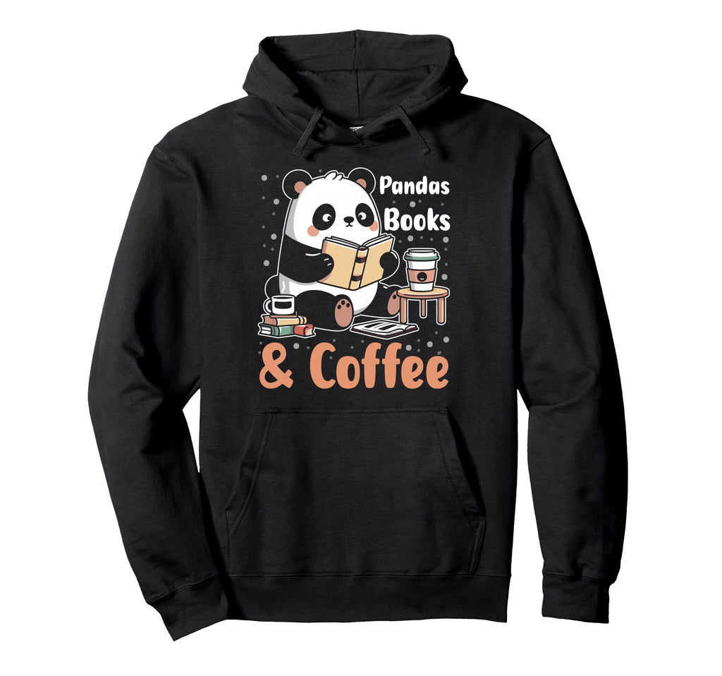 Books Reading Reader Panda Funny Panda Hoodie - Trendy Graphic for Adults - T-Shirt, Sweatshirt, Hoodie