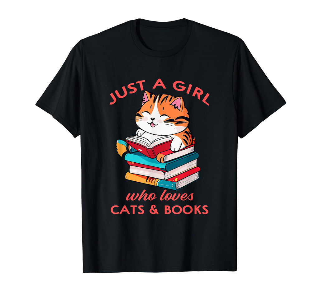 Who Loves Cats And Books Reading T-Shirt - Streetwear Style Unisex - T-Shirt, Sweatshirt, Hoodie