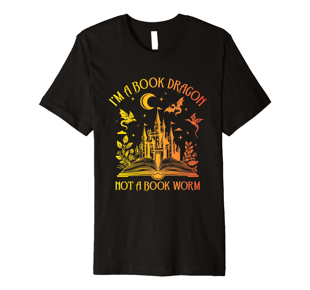 Book Dragon Not Book Worm T-Shirt - Custom Art Print for Adults - T-Shirt, Sweatshirt, Hoodie