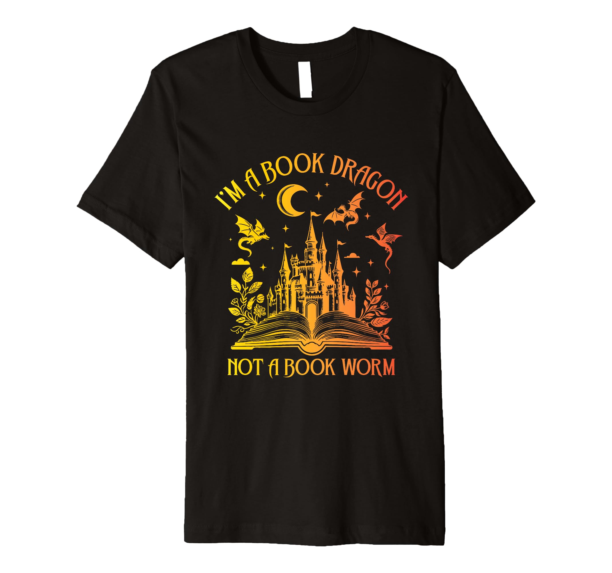 Book Dragon Not Book Worm T-Shirt - Custom Art Print for Adults - T-Shirt, Sweatshirt, Hoodie
