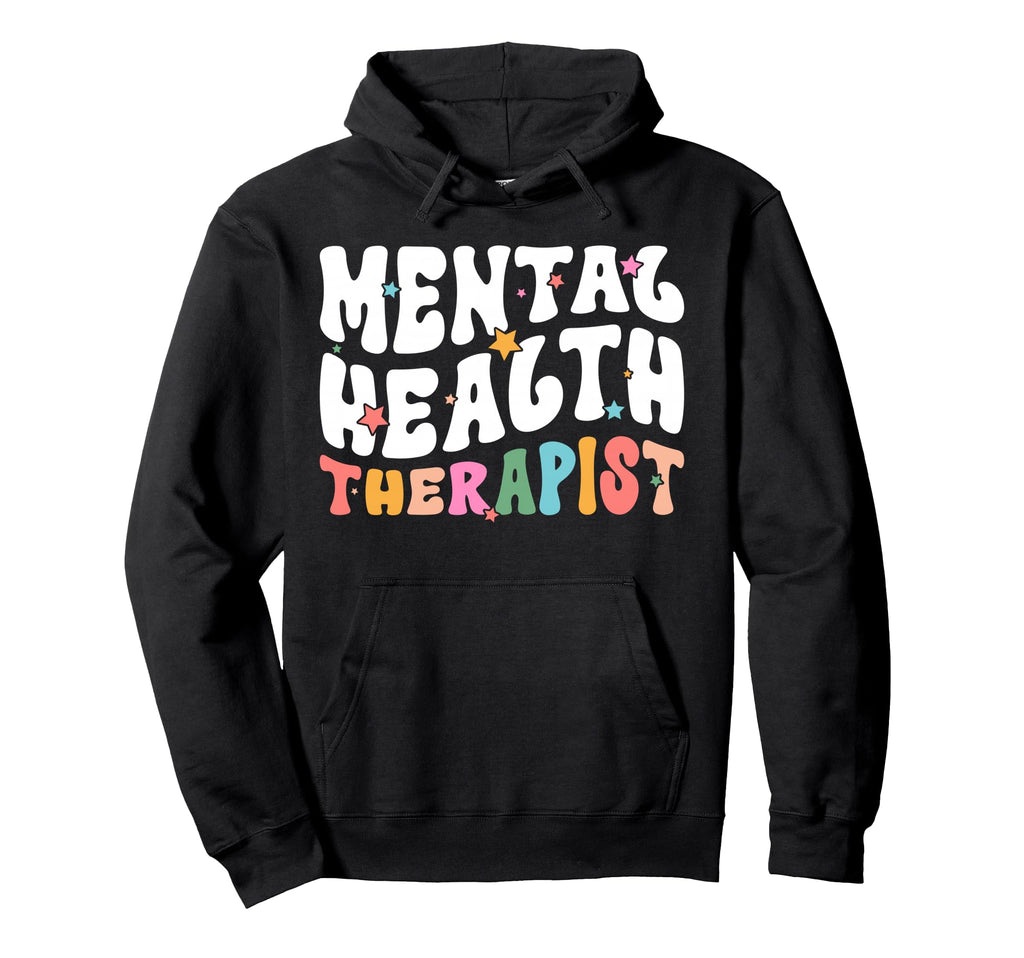 Mental Health Therapist Groovy Mental Hoodie - Custom Art Print for Adults - T-Shirt, Sweatshirt, Hoodie
