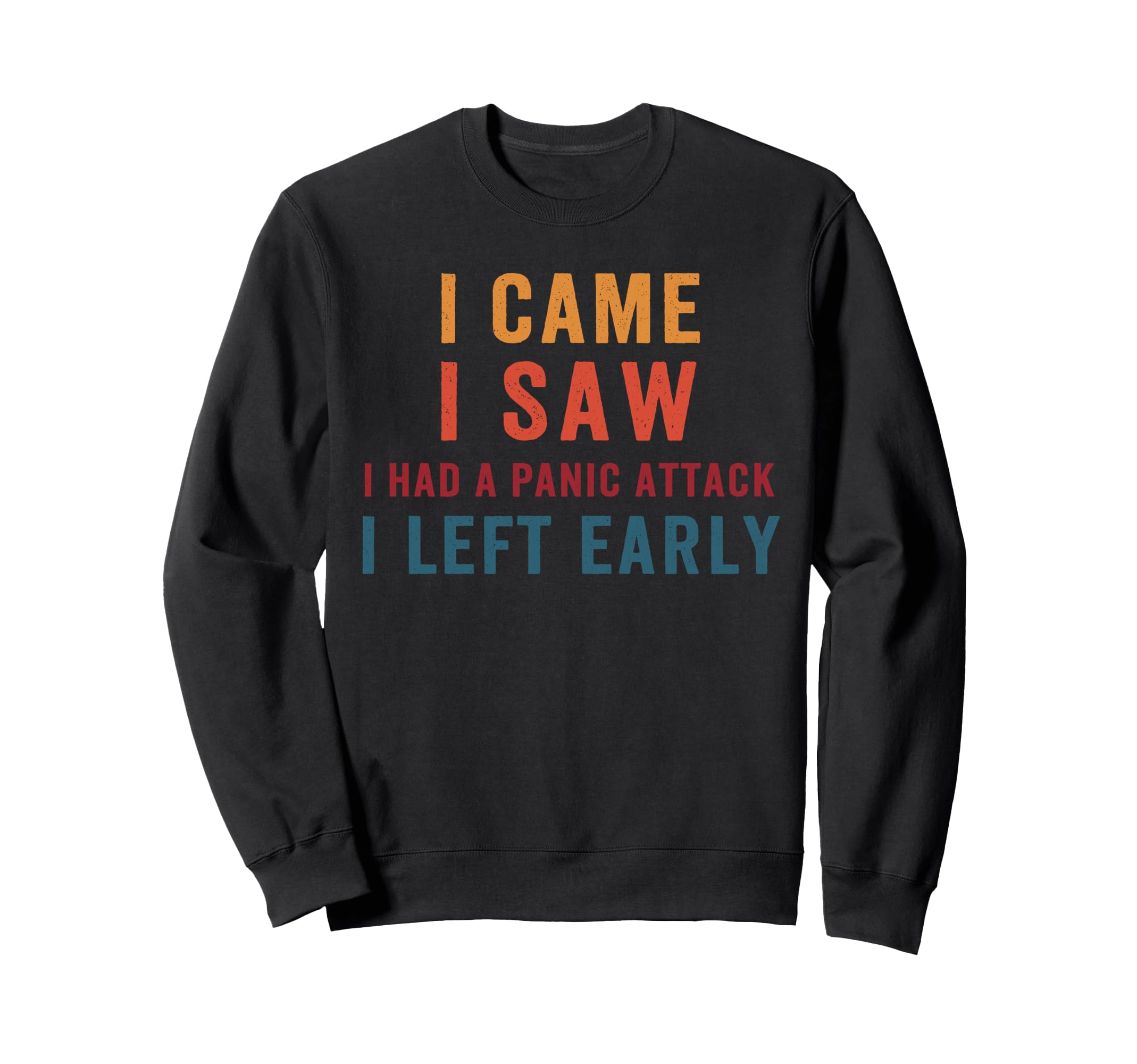 I Came I Saw I Had Panic Sweatshirt - Casual Everyday Wear for Adults - T-Shirt, Sweatshirt, Hoodie