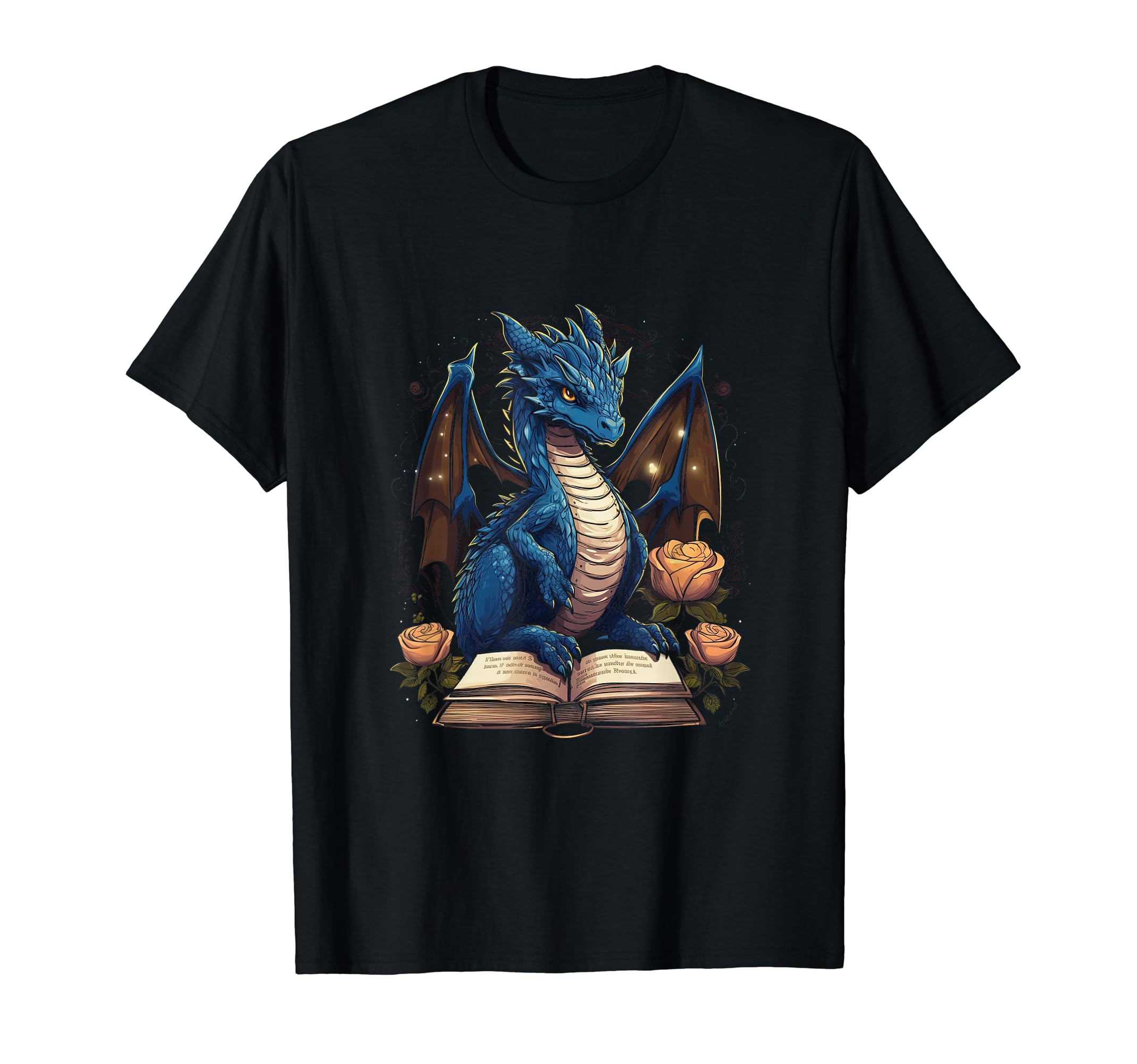 Book Dragon Reading Books Bookworm T-Shirt - Fun Novelty Design Men Women - T-Shirt, Sweatshirt, Hoodie