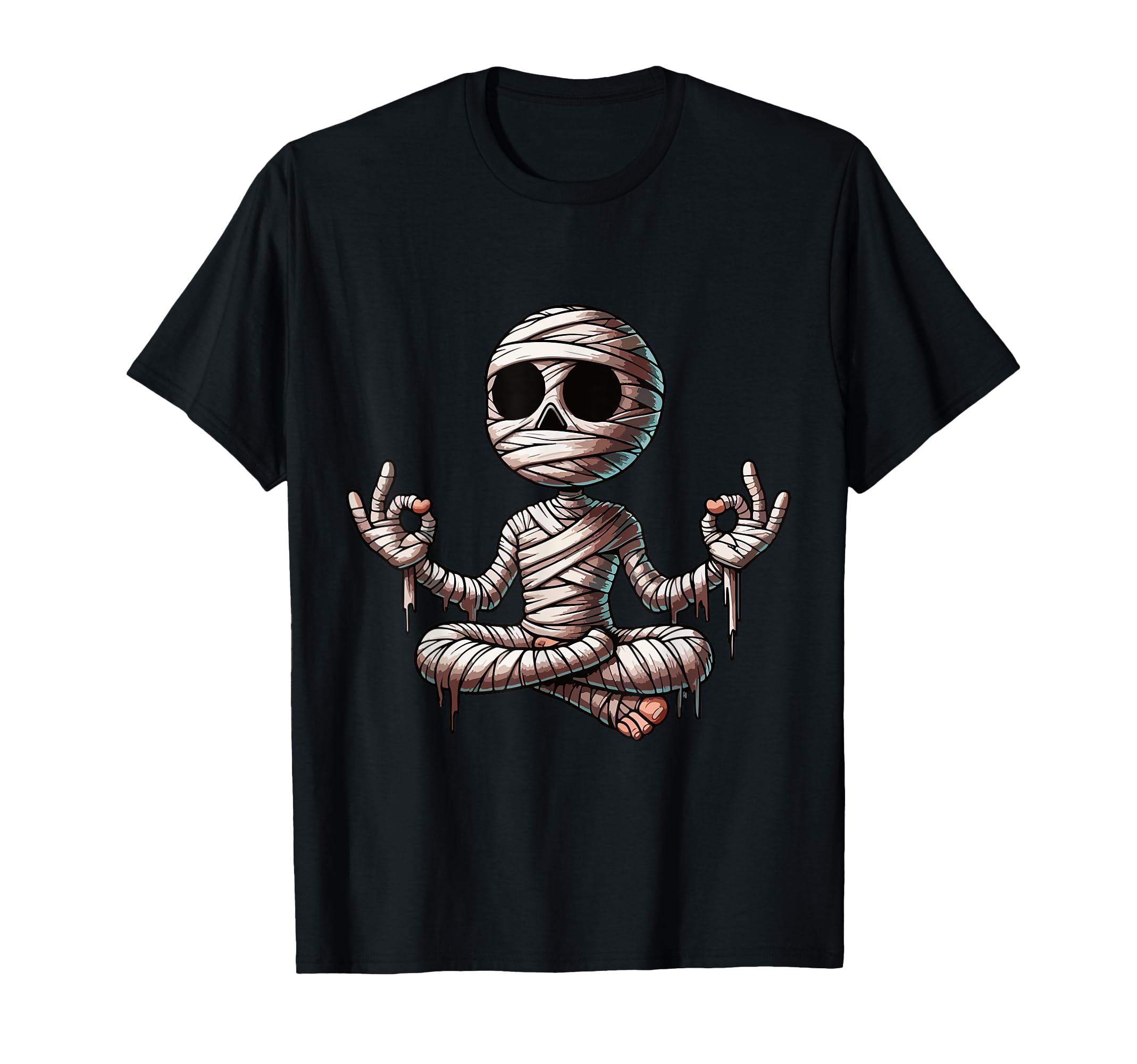 Meditation Mummy Yoga Pose Relaxing T-Shirt - Trendy Graphic for Adults - T-Shirt, Sweatshirt, Hoodie