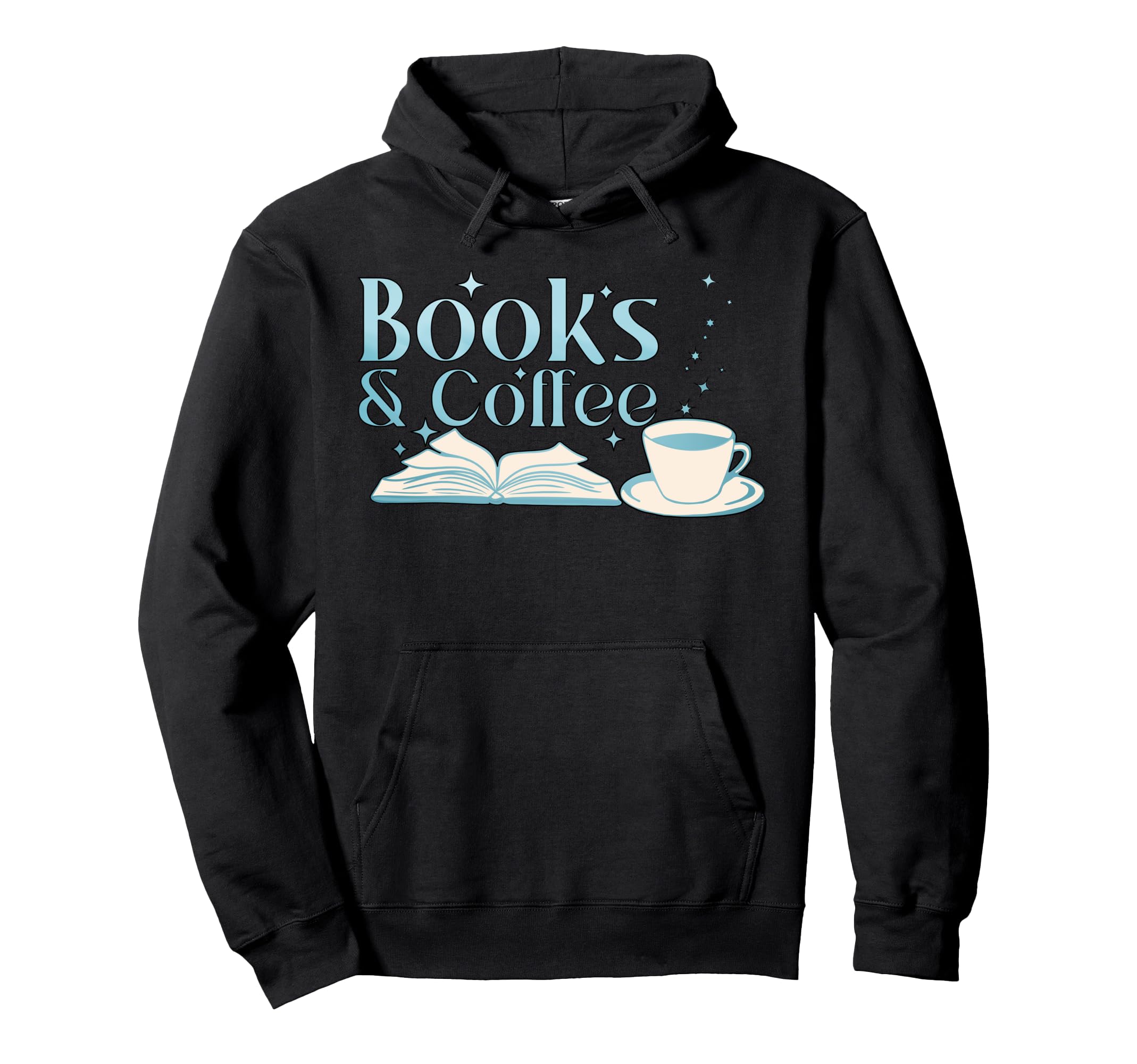 Books And Coffee Book Lover Hoodie - Custom Art Print Unisex - T-Shirt, Sweatshirt, Hoodie