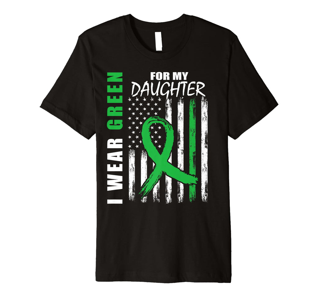 I Wear Green Daughter Mental Health T-Shirt - Unique Graphic Men Women - T-Shirt, Sweatshirt, Hoodie
