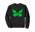 Green Ribbon Butterfly Womens Sweatshirt - Unique Graphic for Adults - T-Shirt, Sweatshirt, Hoodie