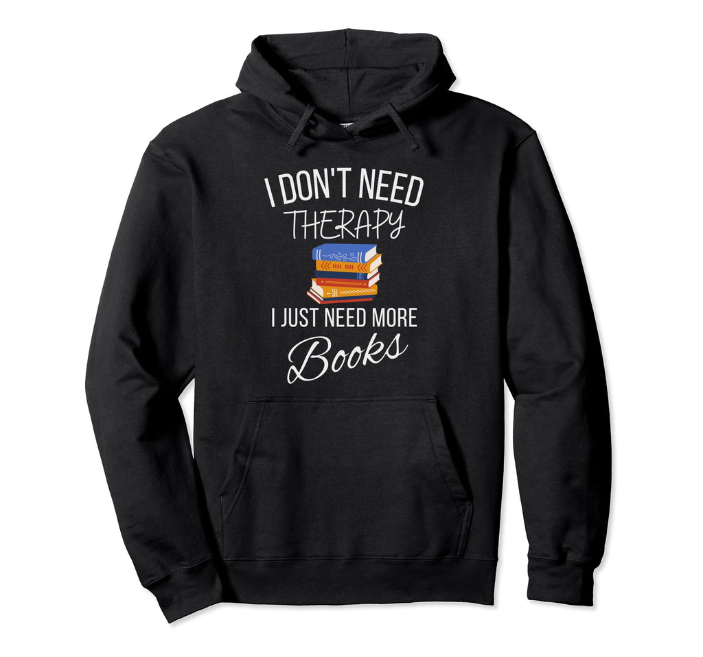Page Turner Therapy Bibliophiles Hoodie - Minimalist Print for Adults - T-Shirt, Sweatshirt, Hoodie