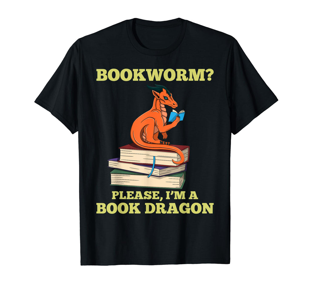 Funny Bookworm Gift Book Dragon T-Shirt - Fun Novelty Design for Adults - T-Shirt, Sweatshirt, Hoodie