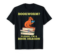 Funny Bookworm Gift Book Dragon T-Shirt - Fun Novelty Design for Adults - T-Shirt, Sweatshirt, Hoodie