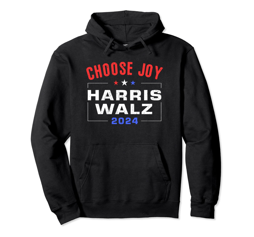 Kamala Harris Walz 2024 Choose Joy Hoodie - Custom Art Print for Adults - T-Shirt, Sweatshirt, Hoodie