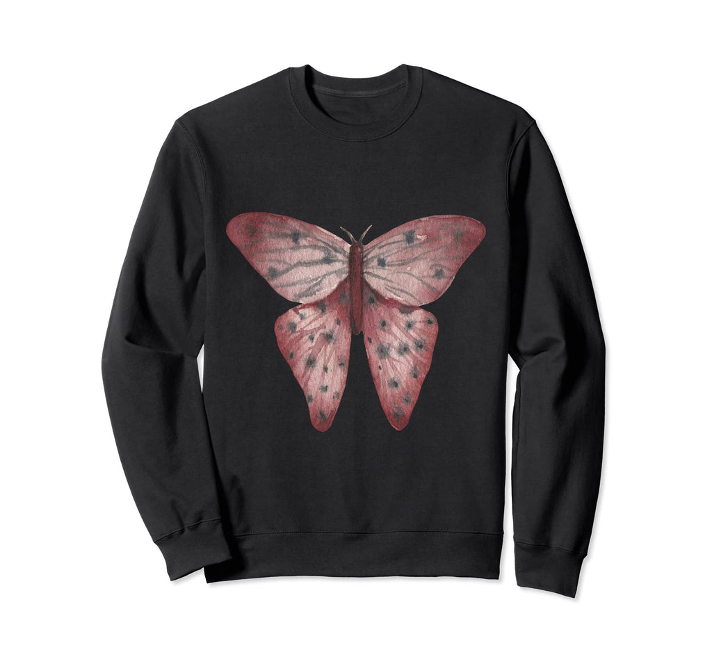 Watercolor Moth Goth Horror Antisocial Sweatshirt - Novelty Apparel Unisex - T-Shirt, Sweatshirt, Hoodie