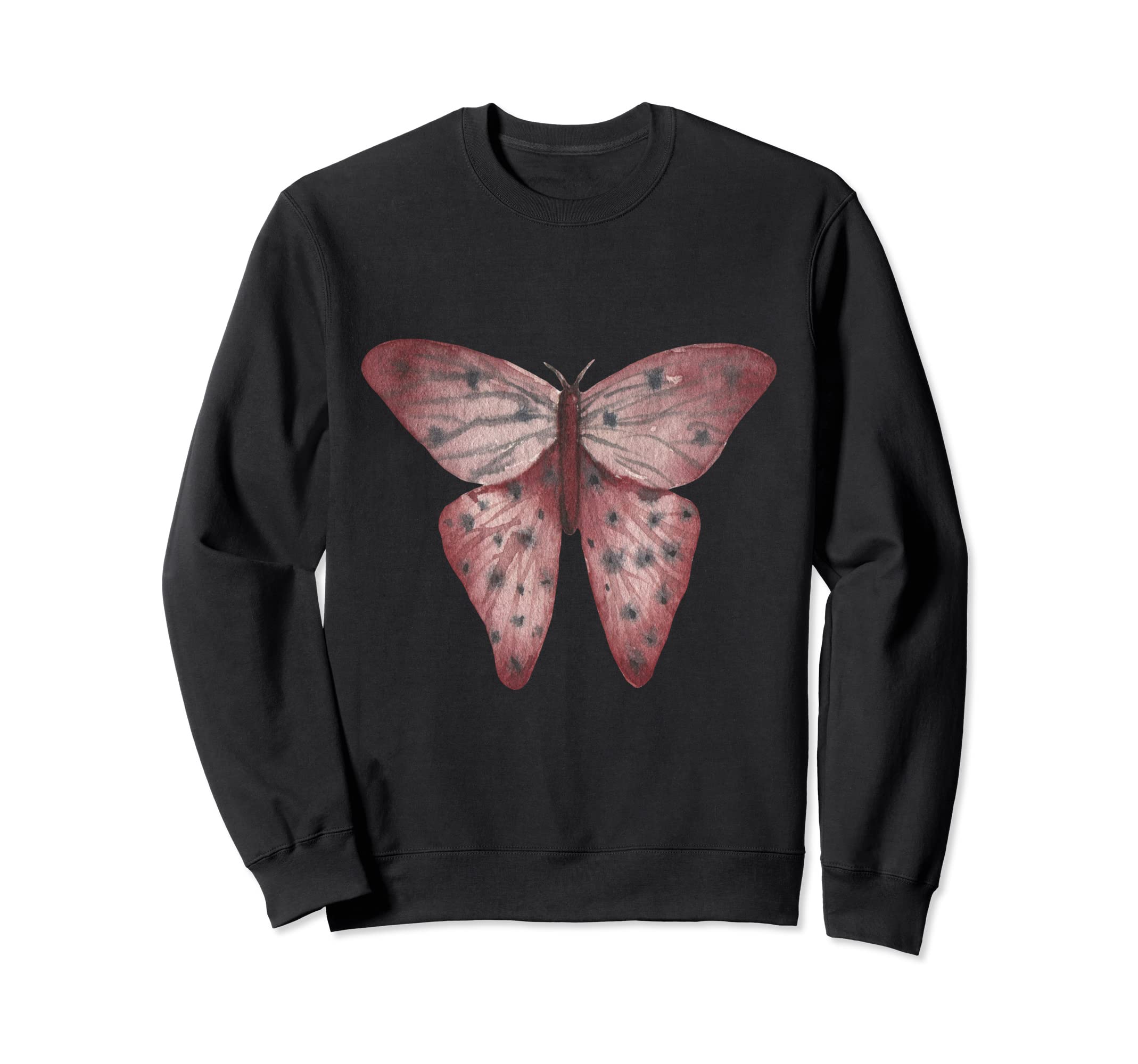 Watercolor Moth Goth Horror Antisocial Sweatshirt - Novelty Apparel Unisex - T-Shirt, Sweatshirt, Hoodie