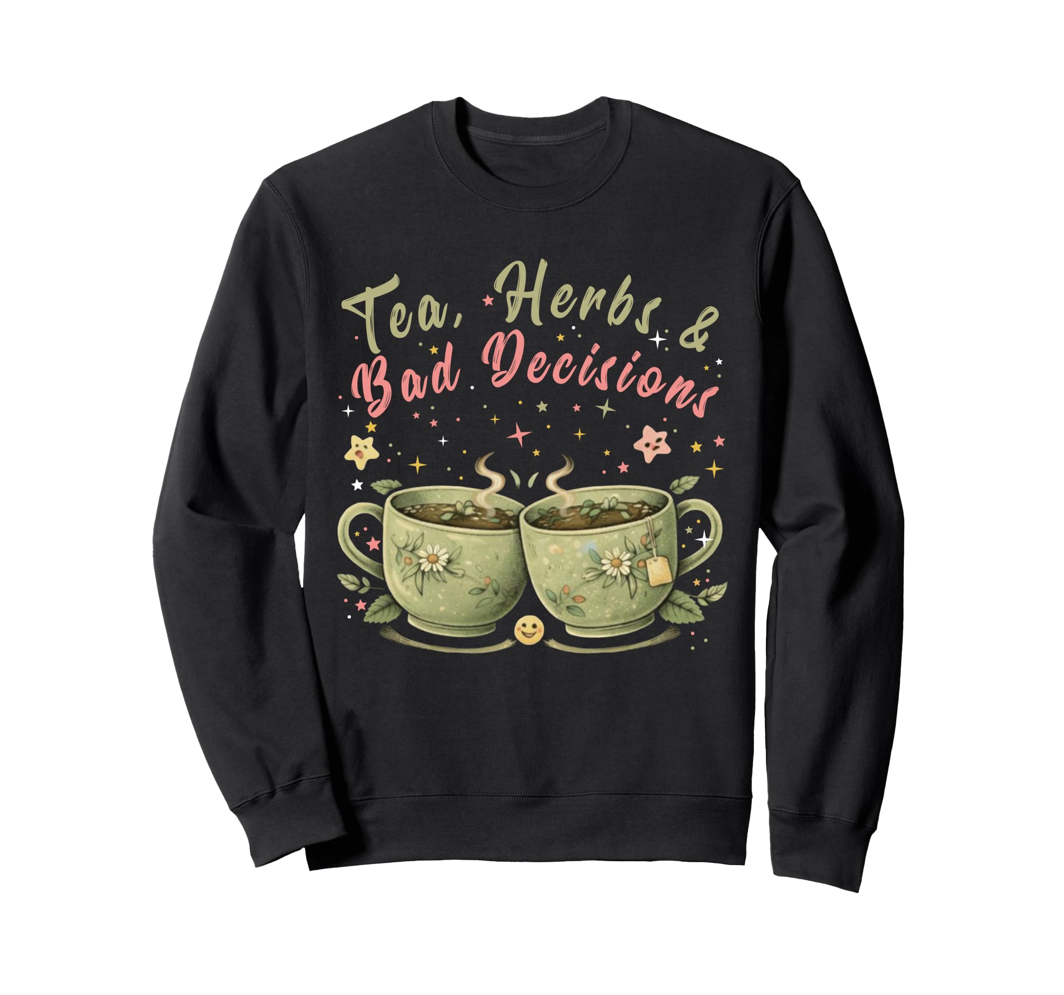 Funny Wellness Vibes Aesthetic Tea Sweatshirt - Graphic Print for Adults - T-Shirt, Sweatshirt, Hoodie