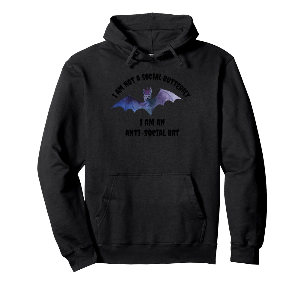 I Am Not Social Butterfly I Am Anti Hoodie - Aesthetic Graphic for Adults - T-Shirt, Sweatshirt, Hoodie