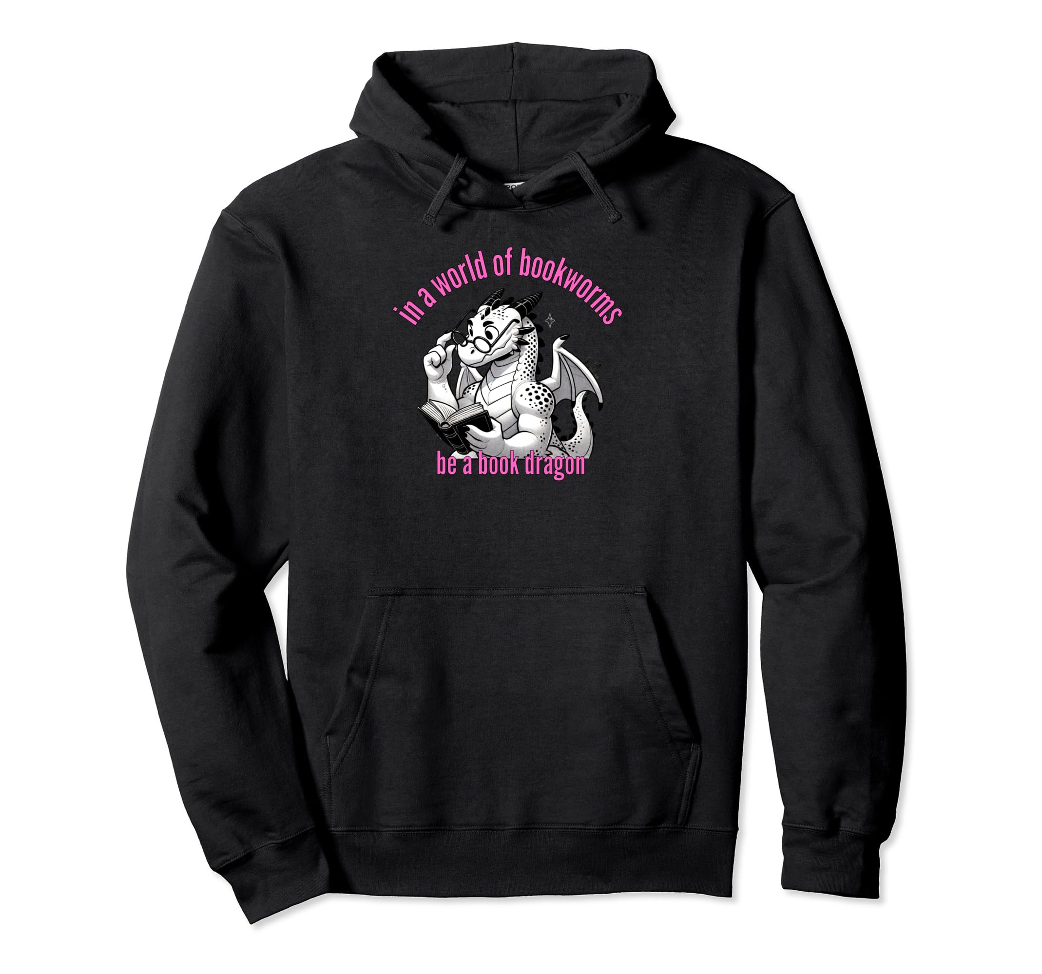 Dragon World Bookworms Be Book Dragon Hoodie - Minimalist Print Men Women - T-Shirt, Sweatshirt, Hoodie
