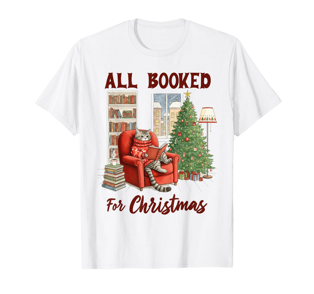 Cat Reading Book Lover Vibes All T-Shirt - Casual Everyday Wear for Adults - T-Shirt, Sweatshirt, Hoodie