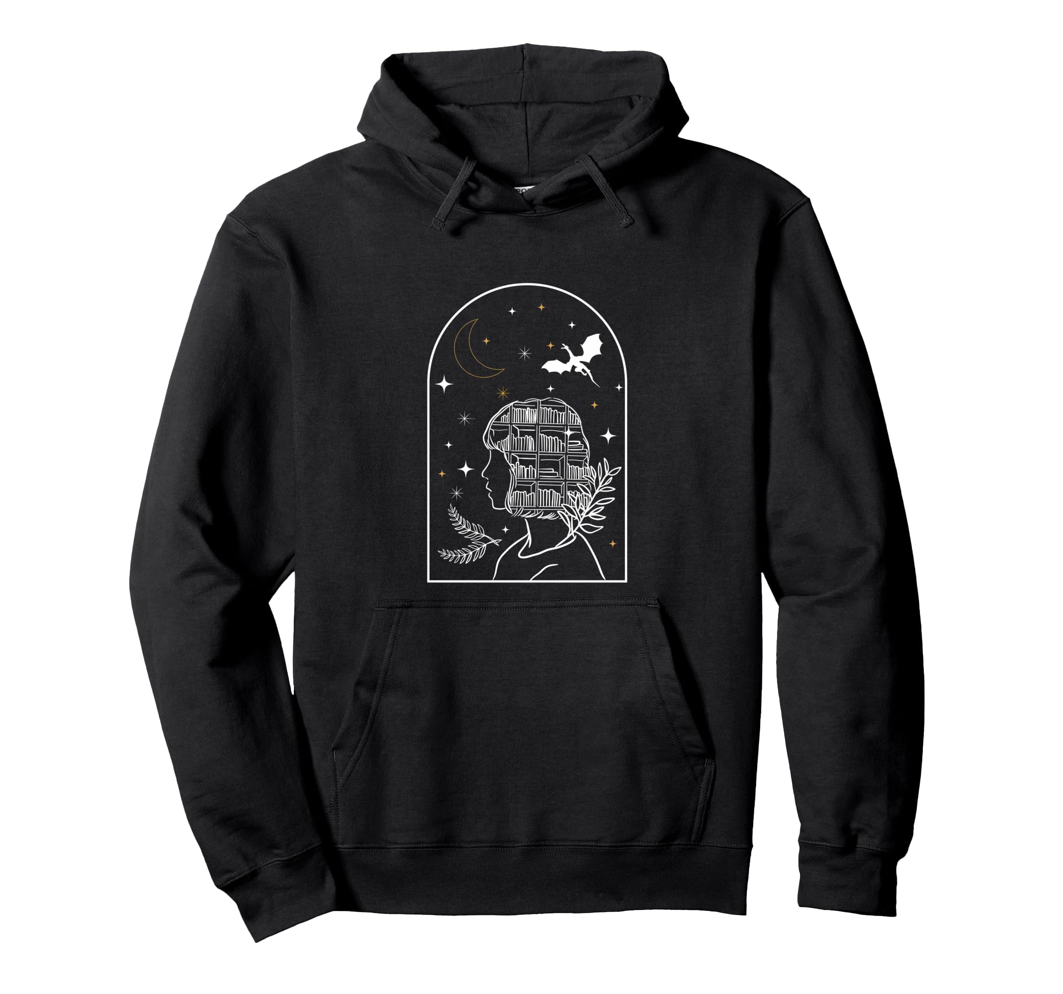 Fantasy Book Lover Dragon Books Hoodie - Casual Everyday Wear Unisex - T-Shirt, Sweatshirt, Hoodie