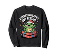Overstimulated But Festive Frog Lights Sweatshirt - Unique Graphic Unisex - T-Shirt, Sweatshirt, Hoodie