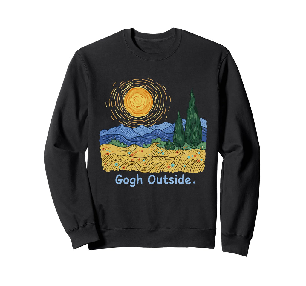 Gogh Outside Starry Night Nature Sweatshirt - Novelty Apparel for Adults - T-Shirt, Sweatshirt, Hoodie