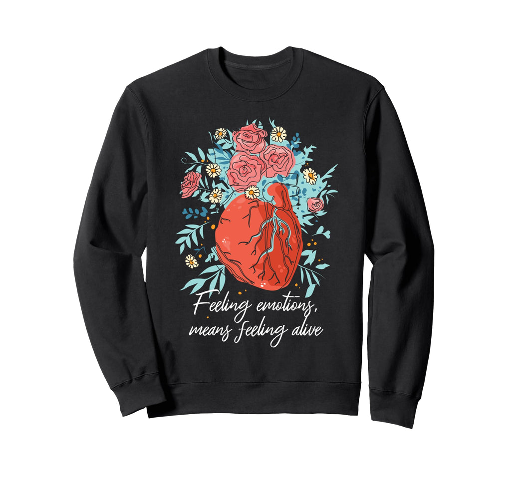Emotional Heart Mental Health Sweatshirt - Custom Art Print Men Women - T-Shirt, Sweatshirt, Hoodie