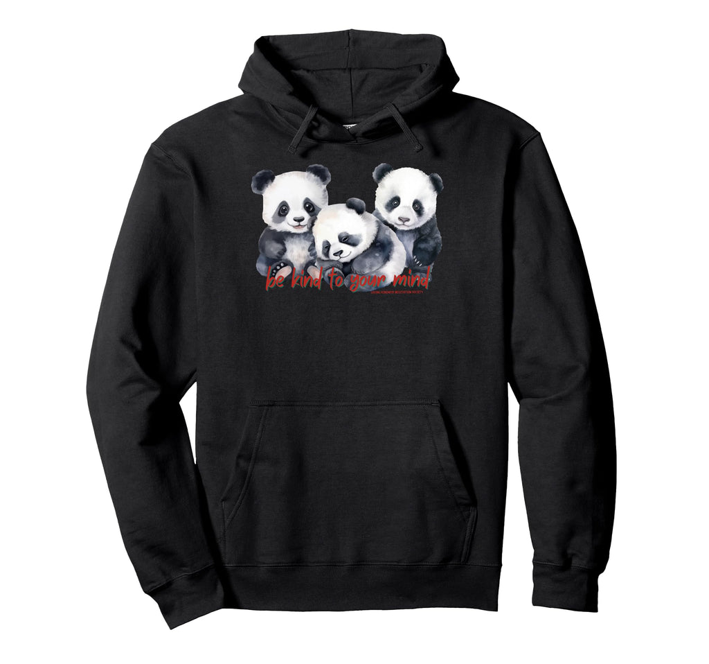 Happy Pandas Breath Mindfulness Compassion Hoodie - Trendy Graphic Unisex - T-Shirt, Sweatshirt, Hoodie
