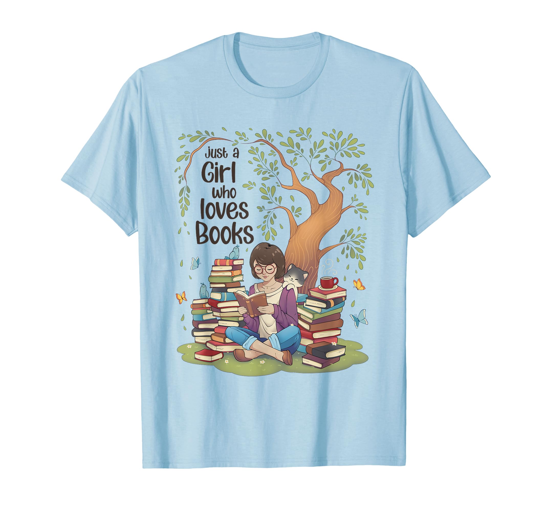 Womens Funny Cozy Just Who Loves Books T-Shirt - Graphic Print for Adults - T-Shirt, Sweatshirt, Hoodie