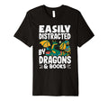 Easily Distracted Dragons Books Funny T-Shirt - Trendy Graphic Unisex - T-Shirt, Sweatshirt, Hoodie