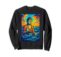 Buddha Sunset Art Spiritual Sweatshirt - Aesthetic Graphic for Adults - T-Shirt, Sweatshirt, Hoodie