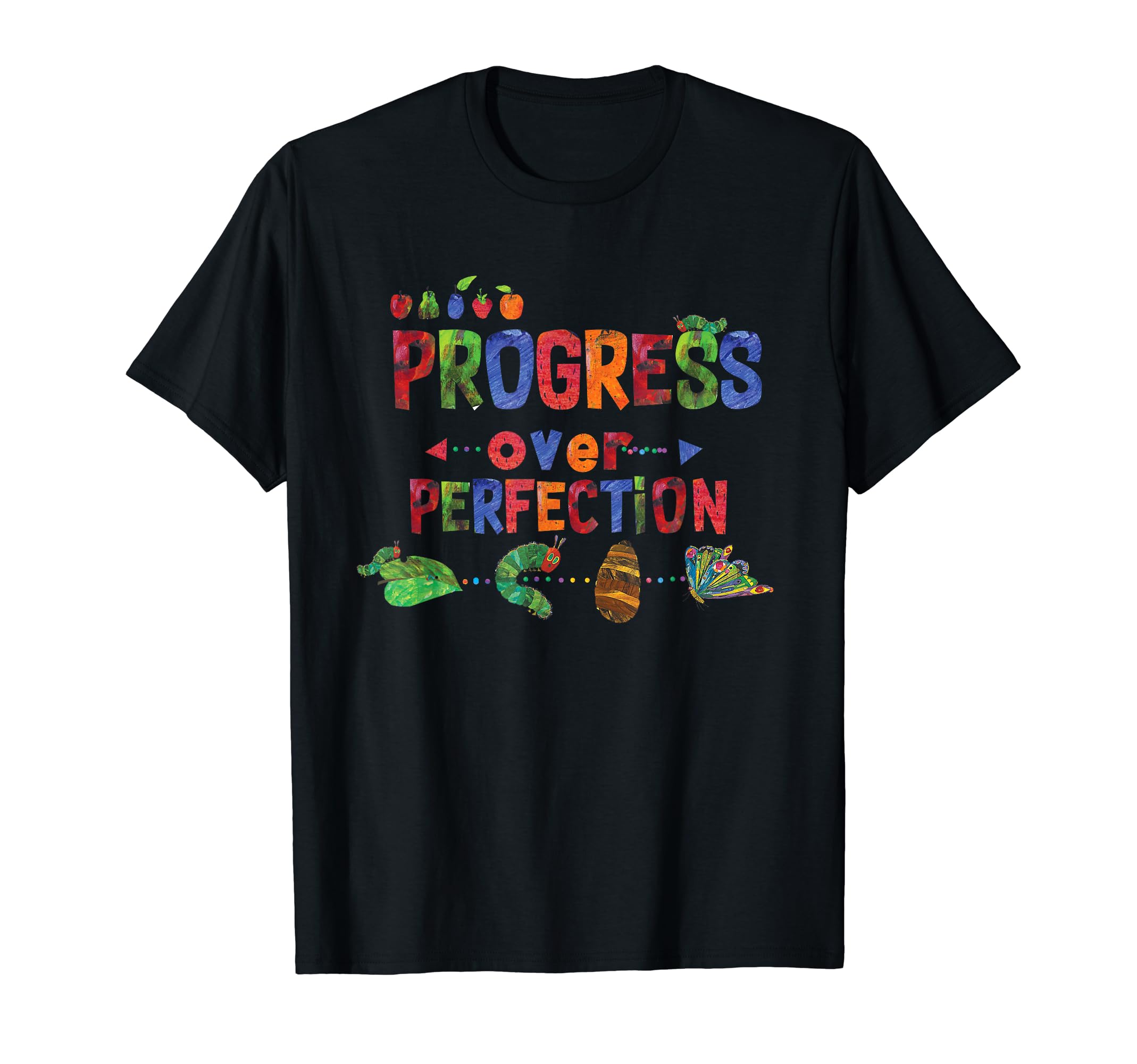 Progress Over Perfection Butterflies T-Shirt - Unique Graphic Men Women - T-Shirt, Sweatshirt, Hoodie