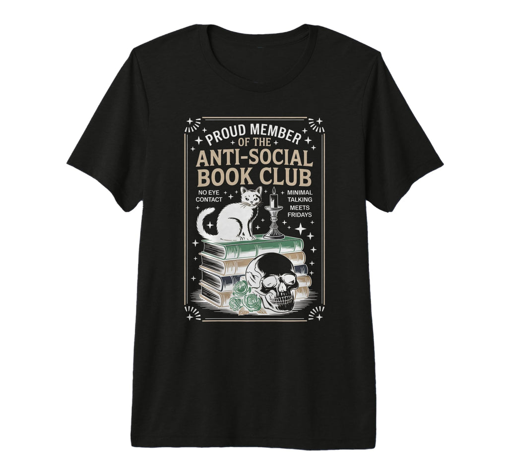 Anti Social Book Club Cat Tri Blend T-Shirt - Streetwear Style Men Women - T-Shirt, Sweatshirt, Hoodie