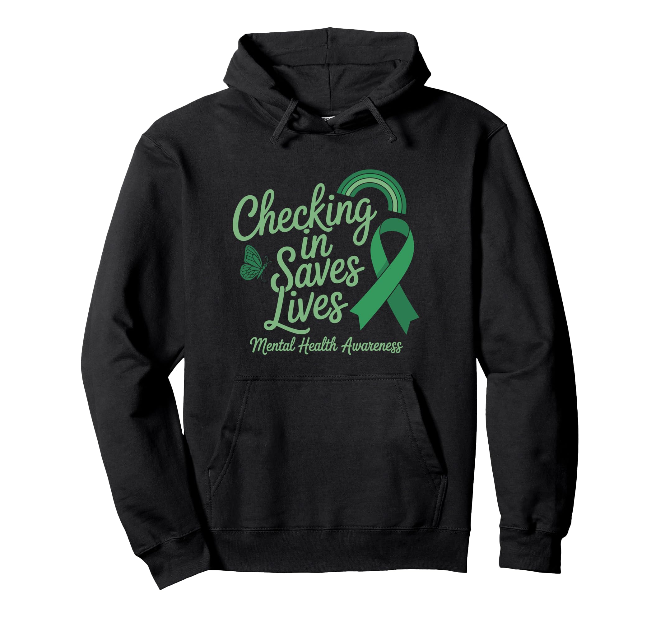 Friendship Mental Health Awareness Hoodie - Minimalist Print for Adults - T-Shirt, Sweatshirt, Hoodie