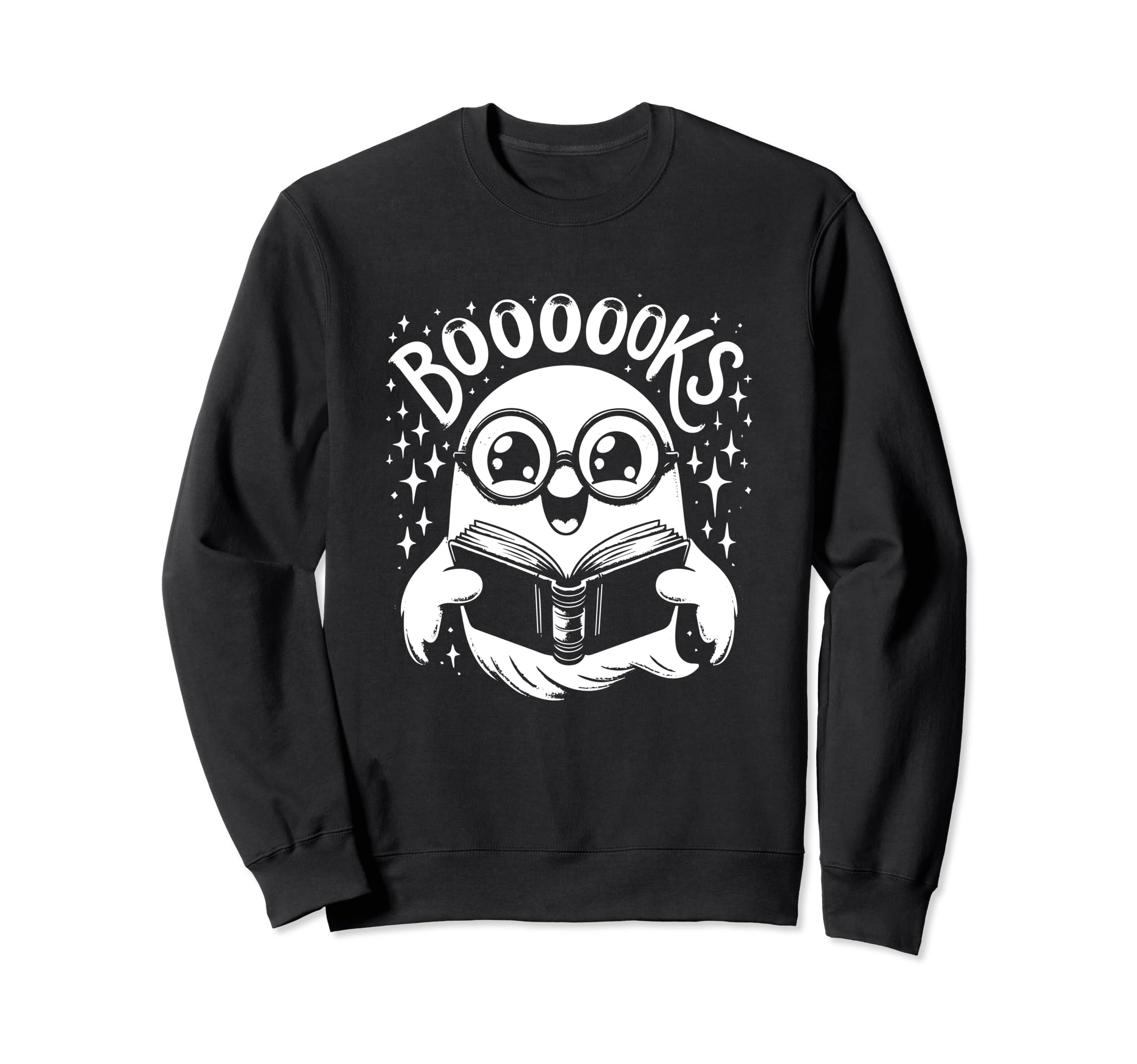 Booooks Ghost Halloween Book Sweatshirt - Casual Everyday Wear Men Women - T-Shirt, Sweatshirt, Hoodie
