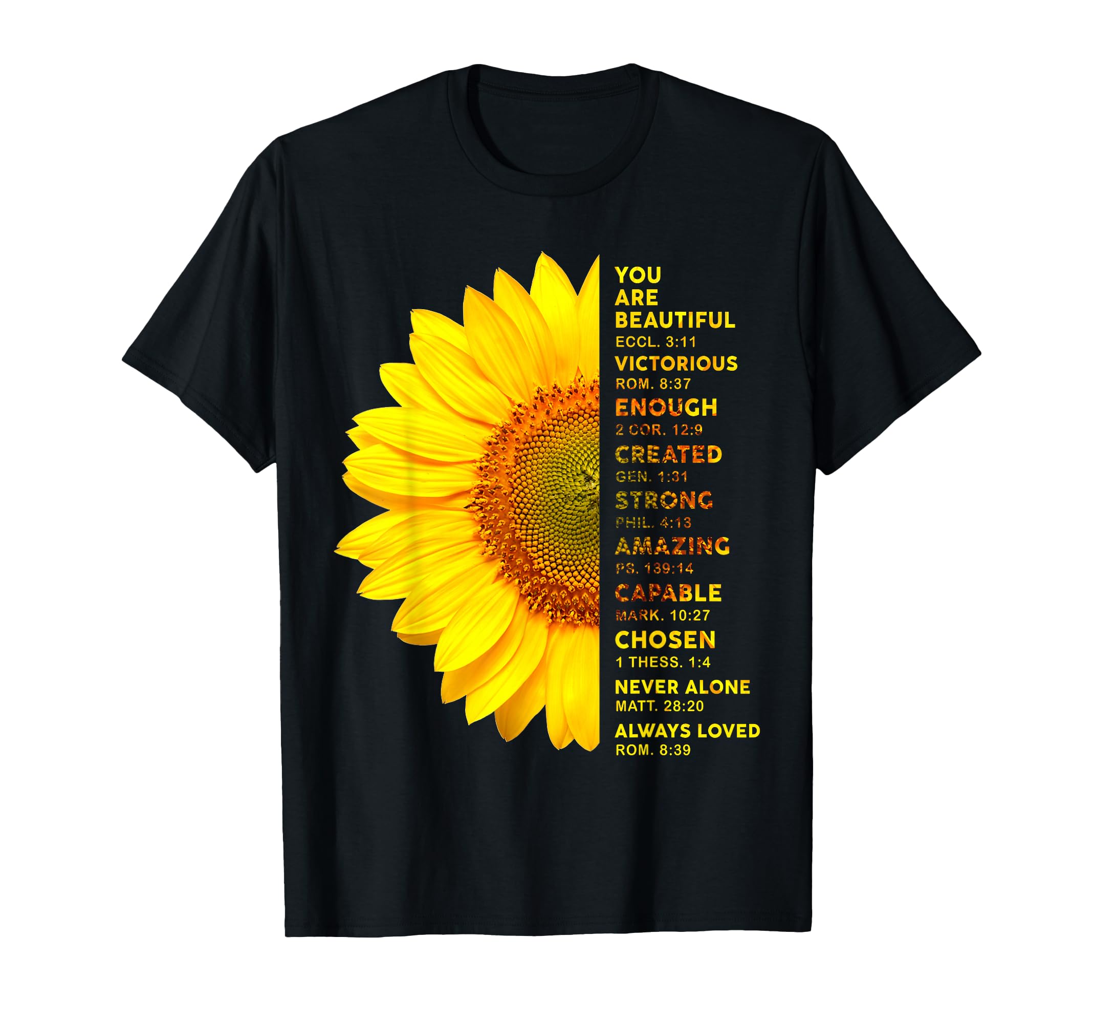 Christian Sunflower You Are T-Shirt - Aesthetic Graphic Men Women - T-Shirt, Sweatshirt, Hoodie
