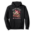 Smutt Book Floral Read Smut Be Happy Hoodie - Minimalist Print for Adults - T-Shirt, Sweatshirt, Hoodie