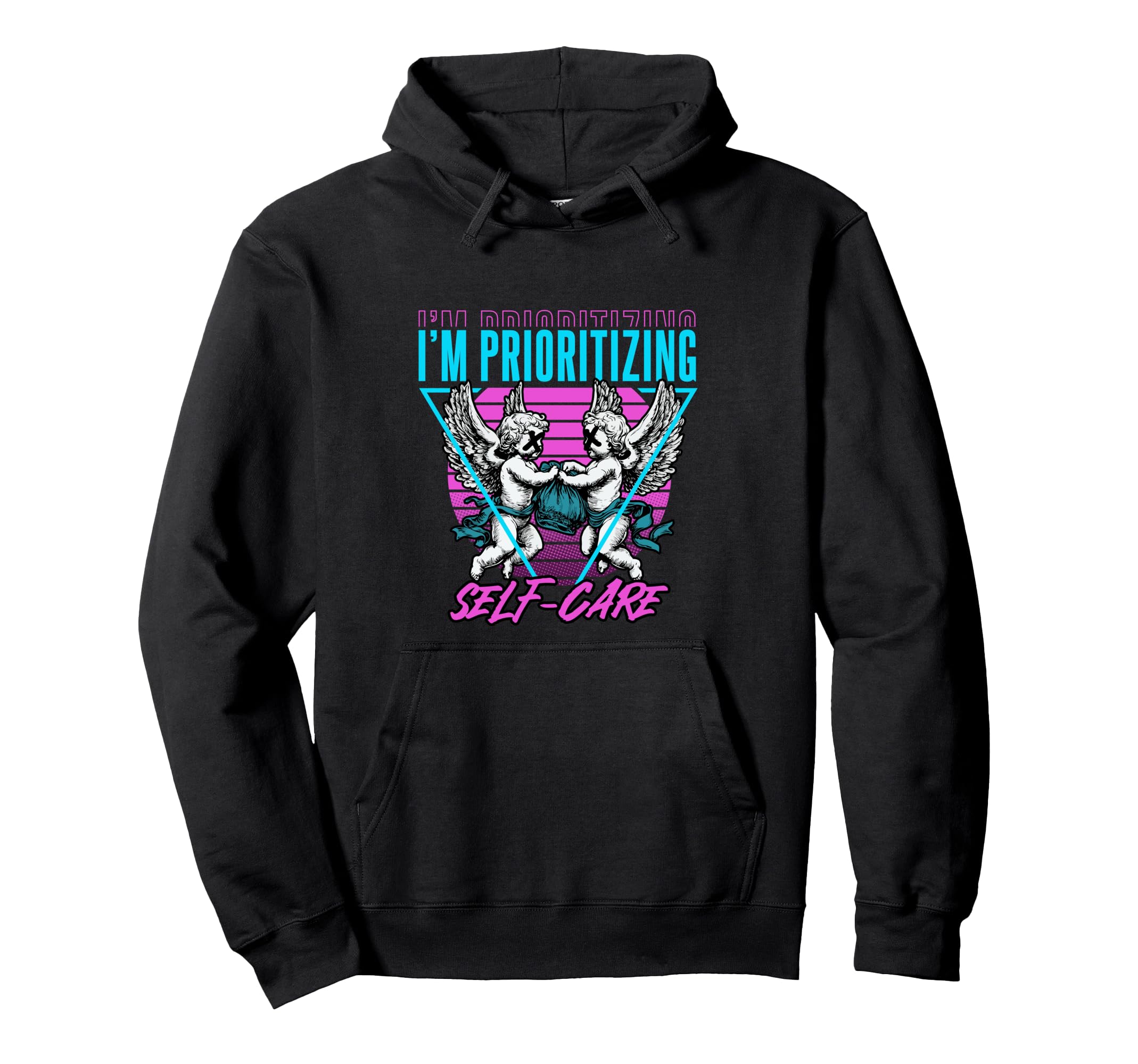 Im Prioritizing Self Care Positive Hoodie - Aesthetic Graphic for Adults - T-Shirt, Sweatshirt, Hoodie