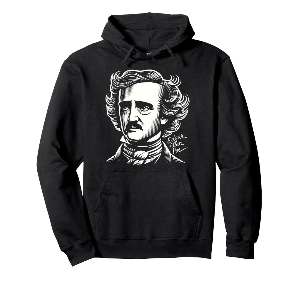 Edgar Allan Poe Raven Gothic Hoodie - Custom Art Print for Adults - T-Shirt, Sweatshirt, Hoodie